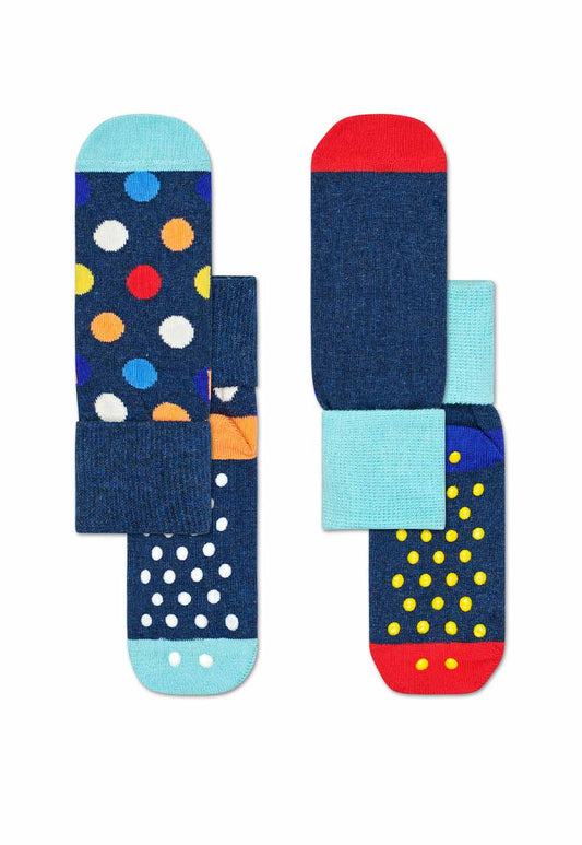 Dark Slate Gray מארז גרביים לילדים | 2 זוגות HAPPY SOCKS