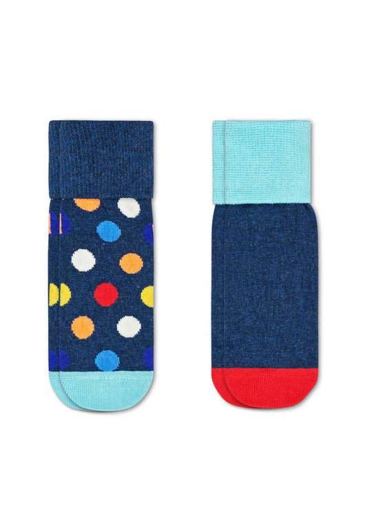 Dark Slate Gray מארז גרביים לילדים | 2 זוגות HAPPY SOCKS