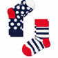 Midnight Blue 2-PACK STRIPE SOCKS זוג גרביים HAPPY SOCKS