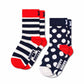 Light Gray 2-PACK STRIPE SOCKS זוג גרביים HAPPY SOCKS