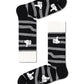 Black מארז גרביים בצבעי שחור לבן | 4 זוגות HAPPY SOCKS