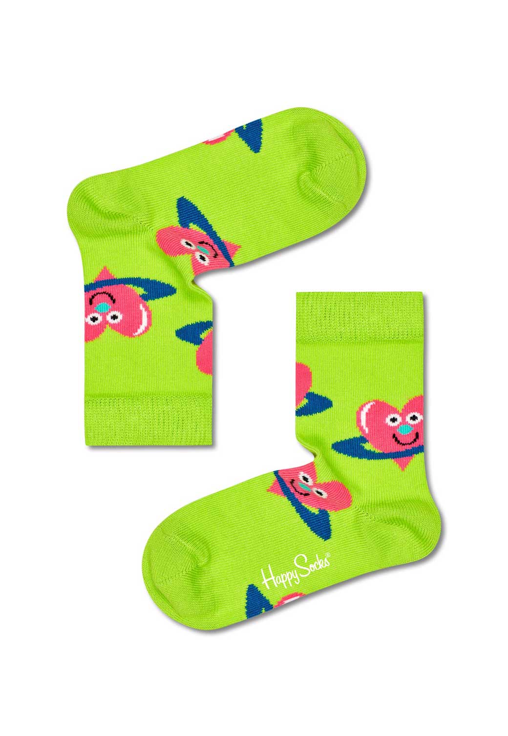 Yellow Green מארז גרביים בהדפס צבעוני לילדים | 3 זוגות HAPPY SOCKS