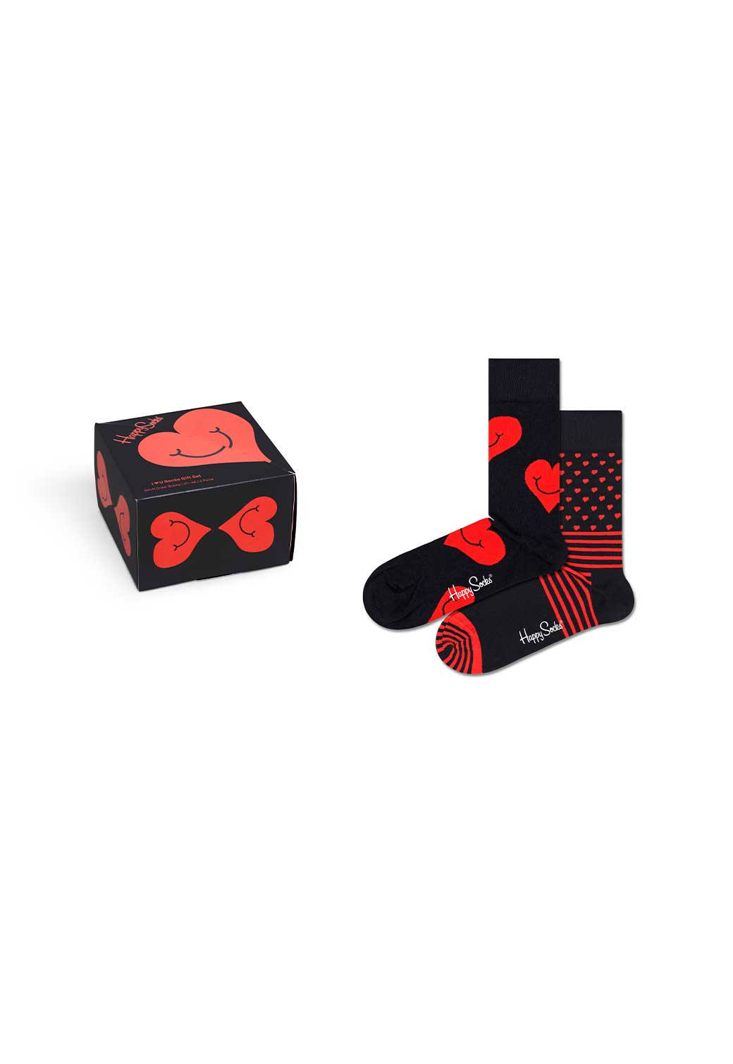 Black מארז גרביים ולנטיין | 2 זוגות HAPPY SOCKS