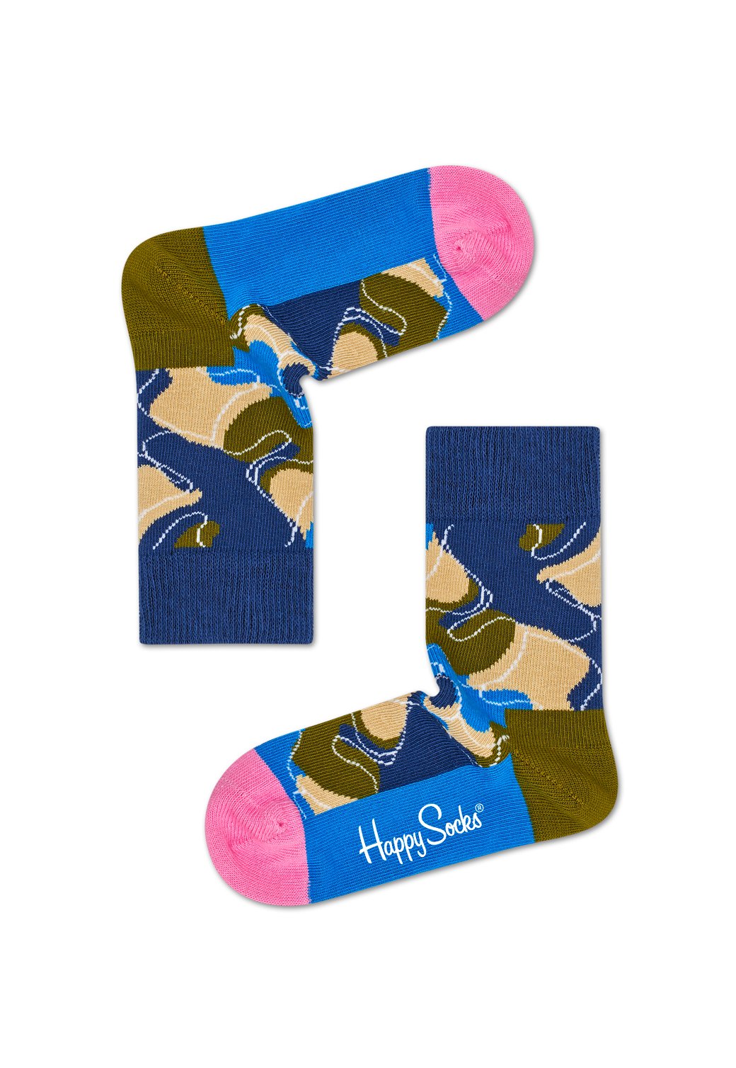 Light Pink זוג גרביים בהדפס וויז קליפה | ילדים HAPPY SOCKS