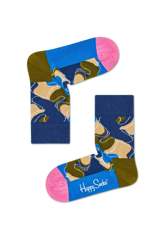 Light Pink זוג גרביים בהדפס וויז קליפה | ילדים HAPPY SOCKS