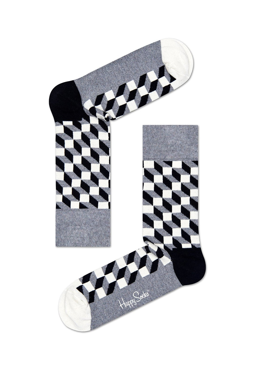 Gray מארז גרביים בהדפס גיאומטרי | 4 זוגות HAPPY SOCKS