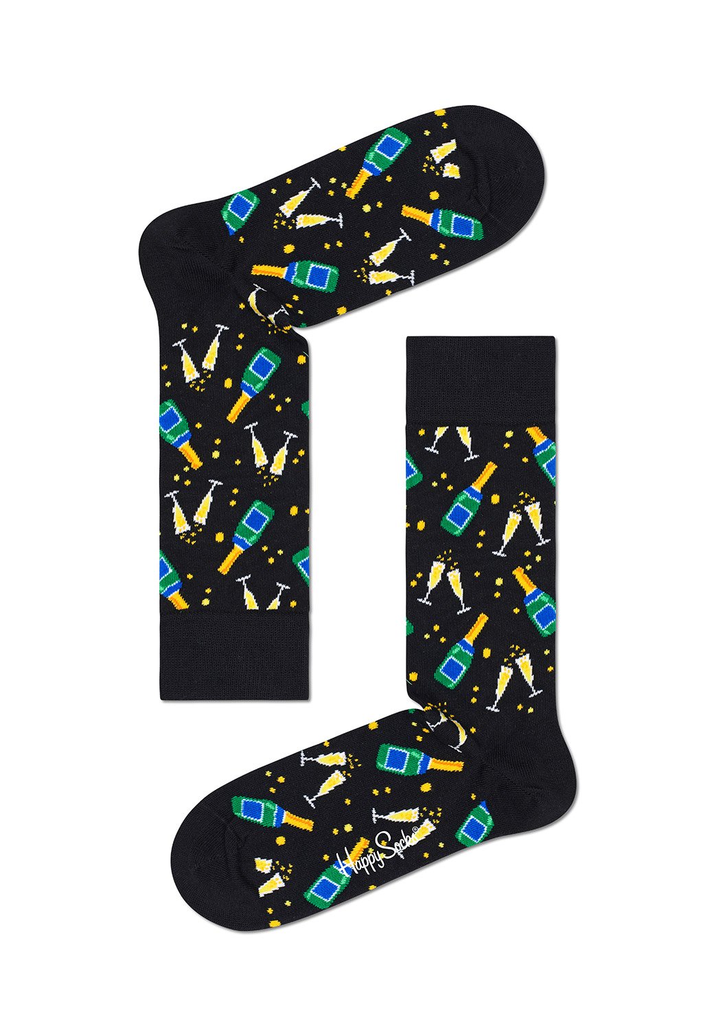 Black מארז גרביים בהדפס סיום תואר | 2 זוגות HAPPY SOCKS