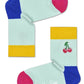 Light Gray מארז גרביים בהדפס צבעוני לילדים | 5 זוגות HAPPY SOCKS